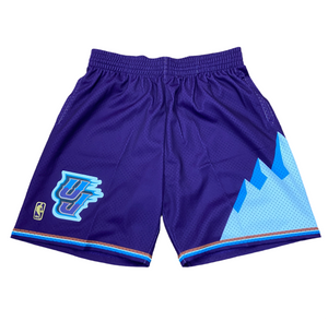 MITCHELL & NESS - NBA  SWINGMAN -SHORTS JAZ 1996  MENS -PURPLE