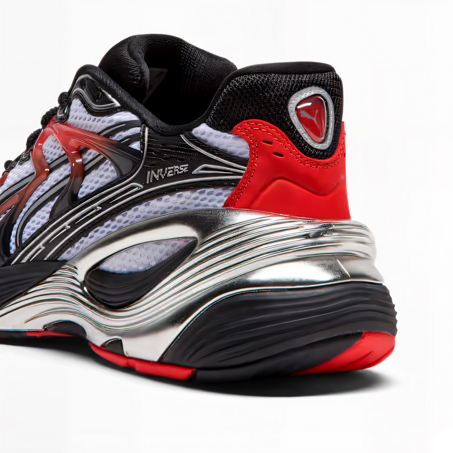 PUMA  INVERSE  TECHX Men’s -WHITE -PUMA BLACK -RED