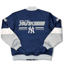Mitchell & NESS MLB TRIPLE CHECK HEAVYWEIGHT JACKET NEW YORK YANKEE -MENS-NAVY BLUE WHITE