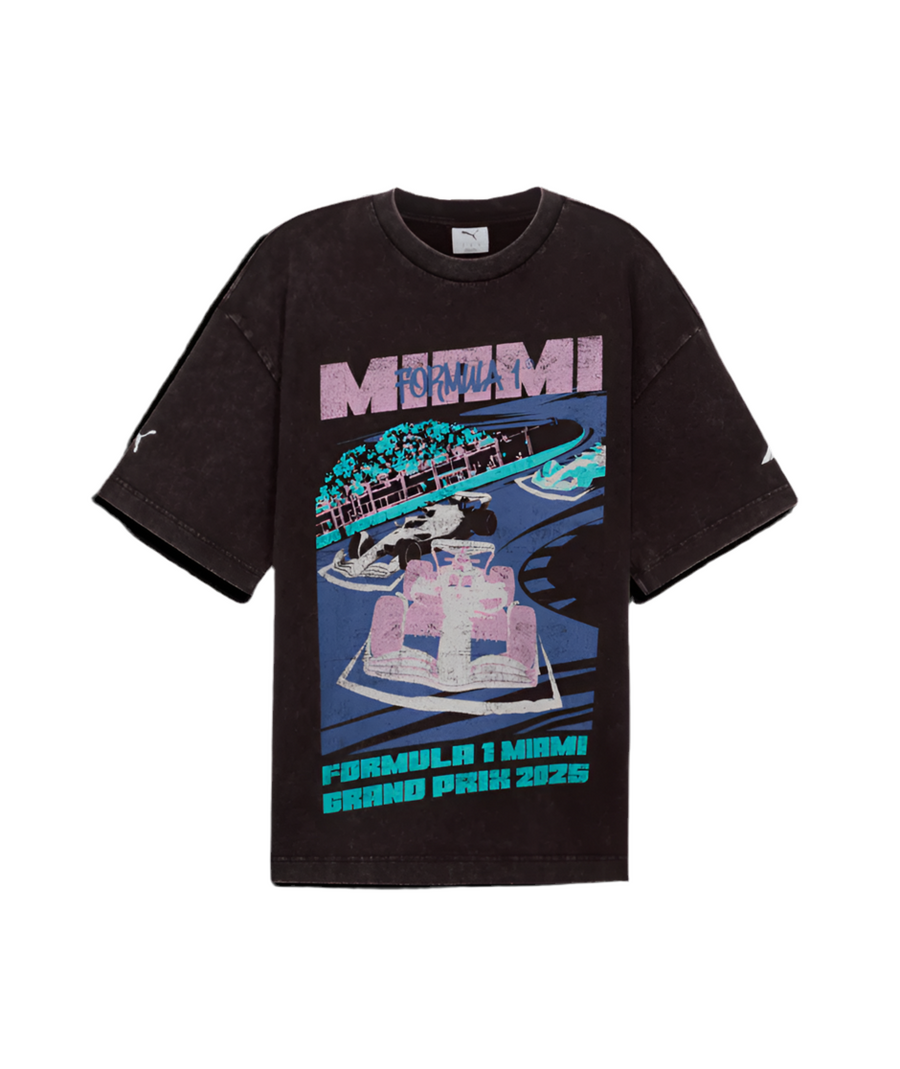 Puma MIAMI GRAPHICS TEE Men’s-PUMA BLACK