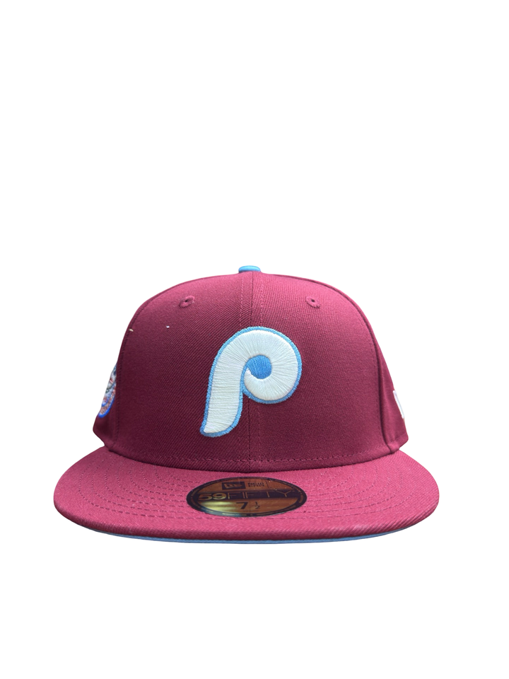 NEW ERA 5950 CUSTOM FITTED-PHILADELPHIA  PHILLIES /BURGUNDY WHITE