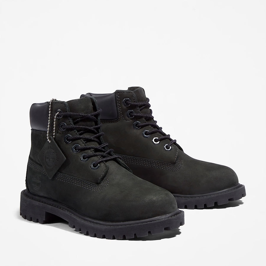 Timberland 6IN PREMIUM WATERPROOF Youth’s - BLACK NUBUCK