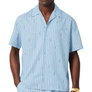LACOSTE - RELAXED FIT PRINT TWILL SHIRTS Men’s -LIGHT BLUE-4I3