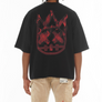 Cult of Individuality  OVERSIZED SHORT SLEEVE CREW NECK TEE FLAME LOGO Men’s -