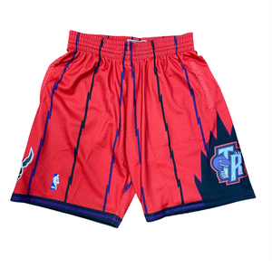 MITCHELL & NESS - NBA SWINGMAN ROAD -SHORTS RAPTORS -1998 MENS -RED RAPTOR