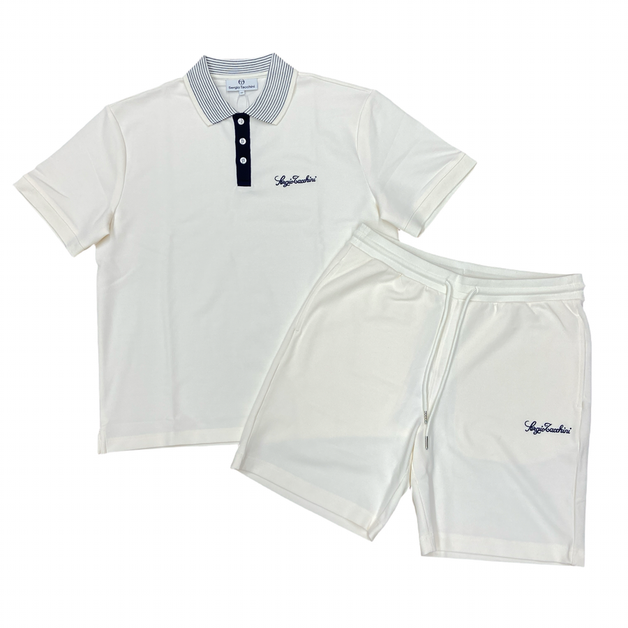 SERGIO TACCHINI SUVENIRI POLO SHORT SET- Men’s - GARDENIA