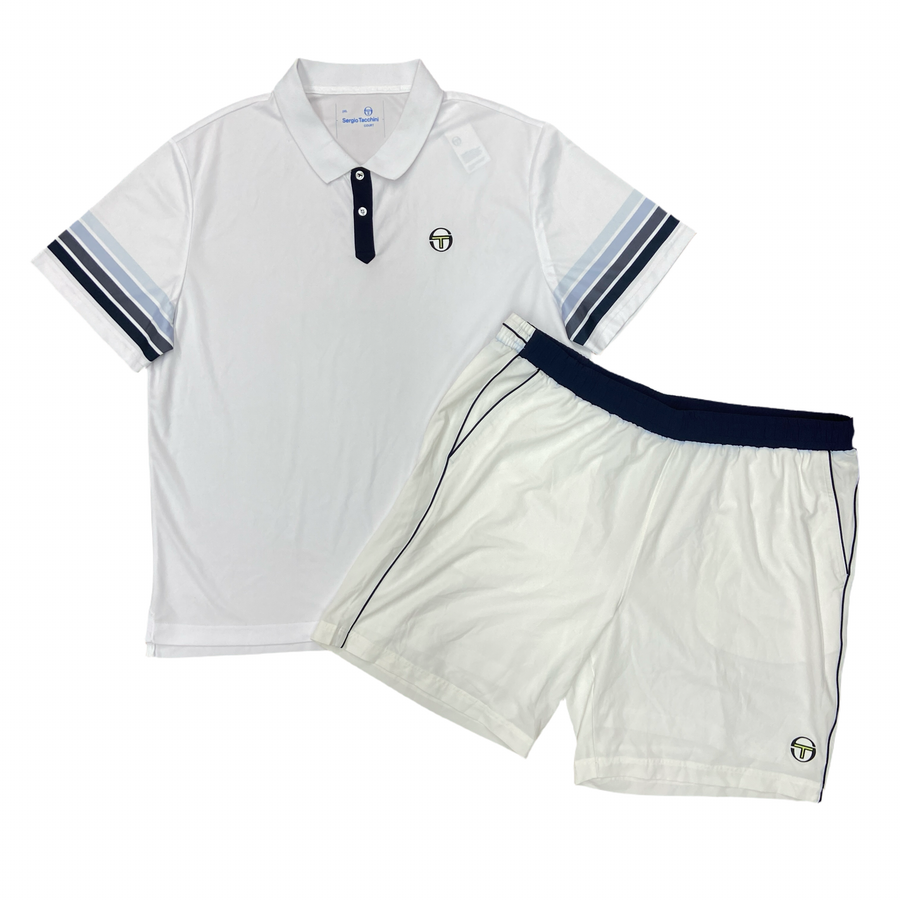 SERGIO TACCHINI CASORIA POLO SHORTS SET - Men’s- WHITE