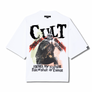 Cult of Individuality OVERSIZED SHORT SLEEVE CREW NECK TEE  CULT ANARCHY 260 GRAM Men’s -WHITE
