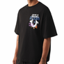 TRUE RELIGION SHORT SLEEVE CONCERT BUDDHA OVERSIZED TEE-JET BLACK