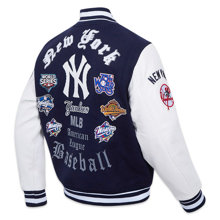 Pro Standard LUXURY ATHLETIC COLLECTION MASH UP JACKET NEW YORK METS Men’s-NAVY BLUE WHITE