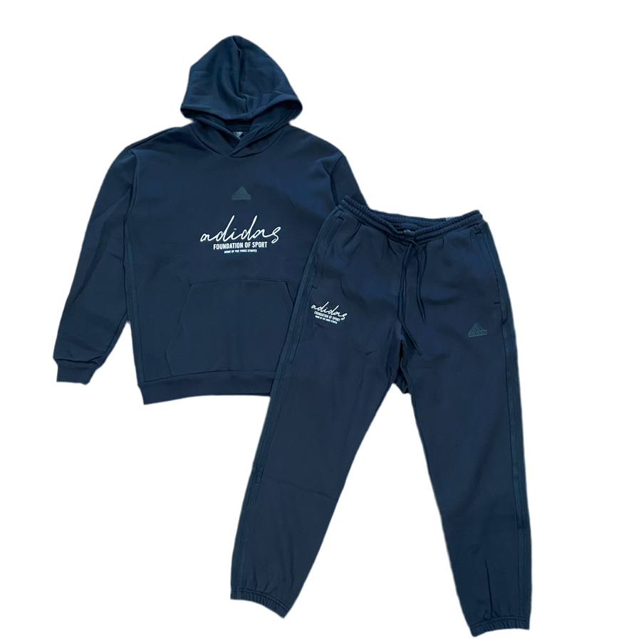 Adidas Originals Men s BL FLEECE HOODY SWEATSUIT BLACK