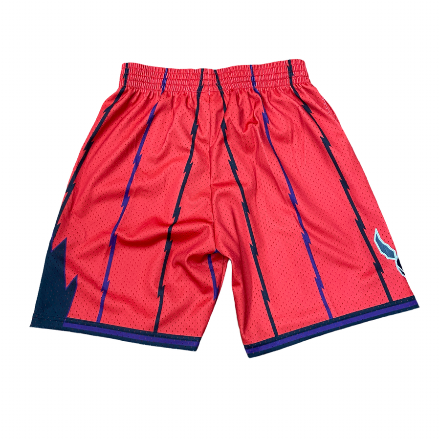 MITCHELL & NESS - NBA SWINGMAN ROAD -SHORTS RAPTORS -1998 MENS -RED RAPTOR