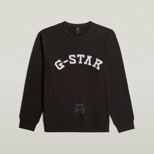 G-Star RAW APPLIQUÉ R SWEATER / Men' -DK BLACK – Moesports