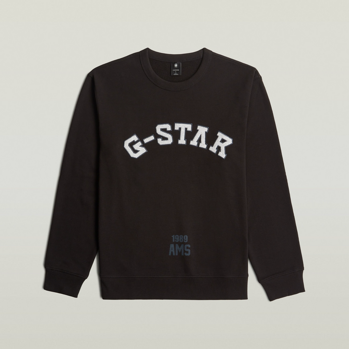 G-Star RAW APPLIQUÉ R SWEATER / Men’ -DK BLACK