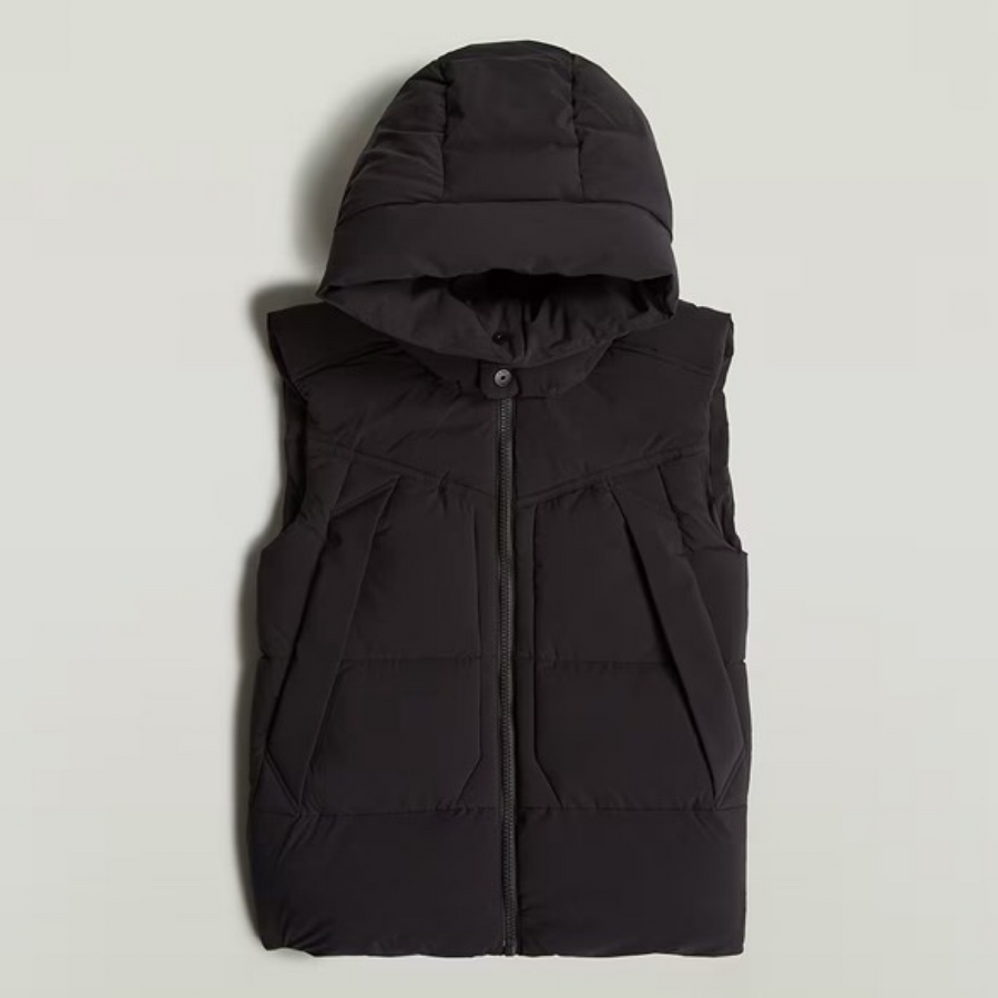 G-STAR G-WHISTLER PDD HOODIE VEST 2.0 MENS -DK BLACK