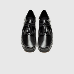 Clark’s WALLABEE BOOT LOW Men’s - BLACK HI SHINE LEATHER