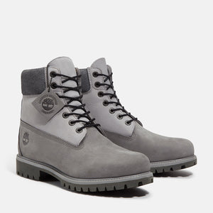 TIMBERLAND PREMIUM 6 IN LACE WATERPROOF BOOT Men’s - MEDIUM GREY  NUBUCK