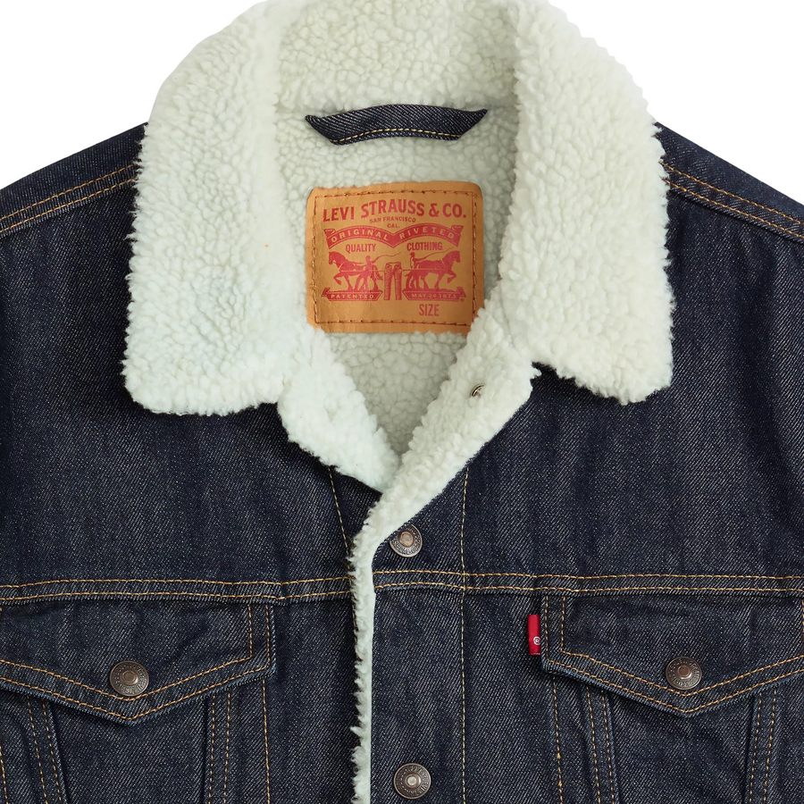 Levis Strauss & Co SHERPA TRUCKER JACKET Men’s - DARK BLUE