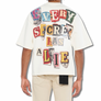 Cult of Individuality OVERSIZED SHORT SLEEVE CREW NECK TEE EVERY SECRET HAS A LIE Men’s -WINTER WHITE