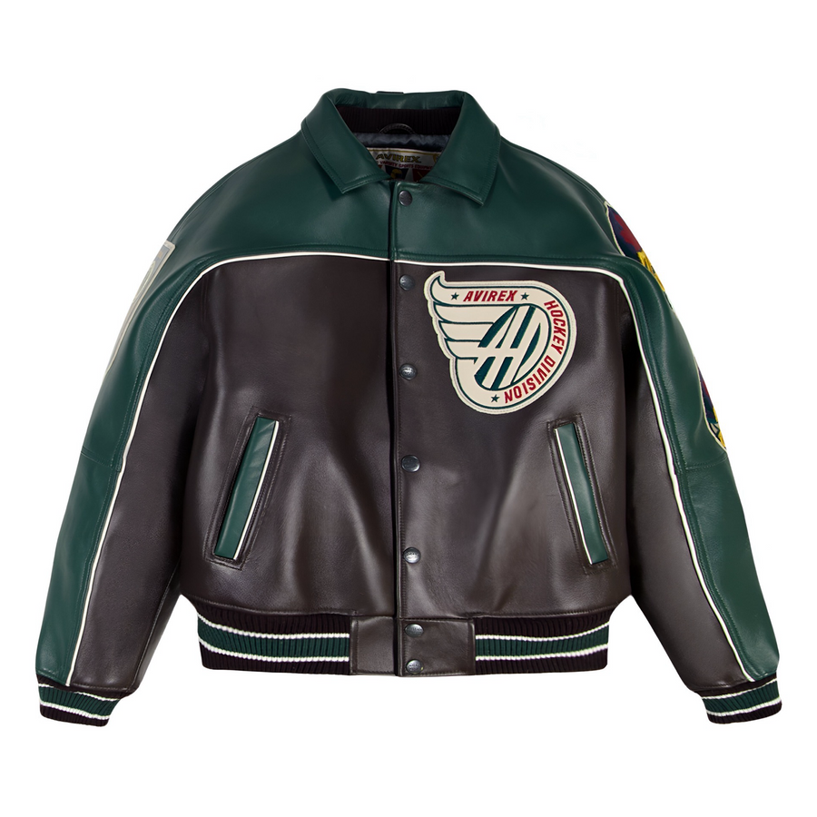 AVIREX CANADIAN DIVISION LEATHER JACKET Men’s -ESPRESSO