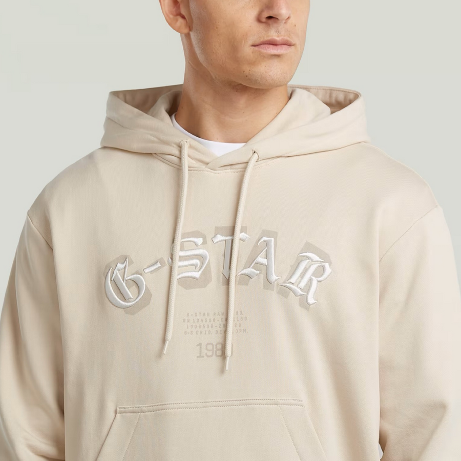 G-Star ORIGINALS EMBRO LOGO HB HOODY SW / Men’s -DK TALC BEIGE