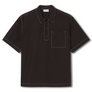 LACOSTE - RELAXED FIT  SHORT SLEEVED POPLIN  SHIRTS Men’s -BROWN-3LA