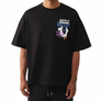 TRUE RELIGION SHORT SLEEVE CONCERT BUDDHA OVERSIZED TEE-JET BLACK