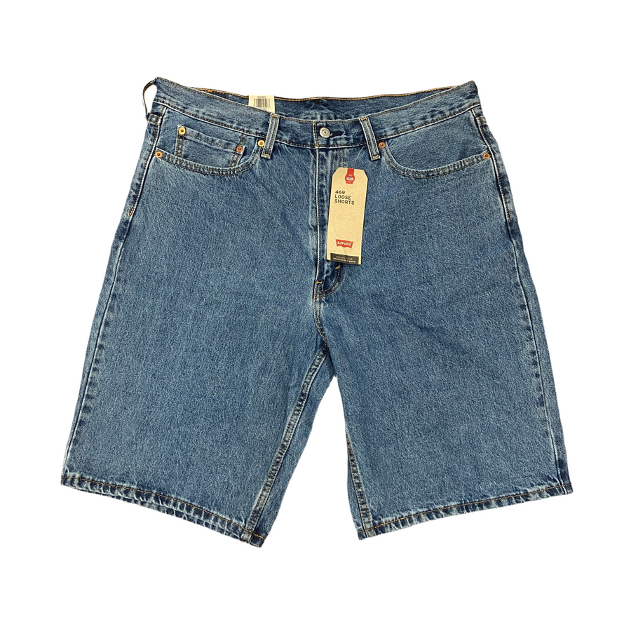 Levis Strauss & Co 469 LOOSE JEANS SHORTS Men’s - Hard blue