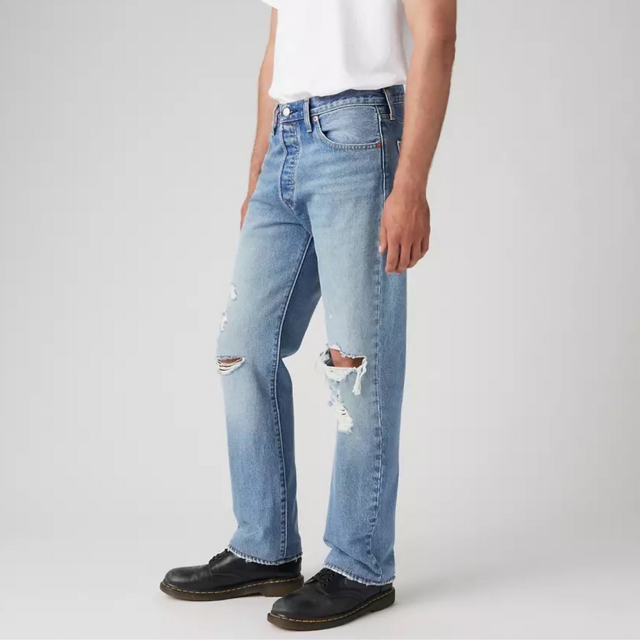 Levis Strauss & Co - 501 ORIGINAL STRAIGHT LEG Men’s-BLUE DISTRESSED