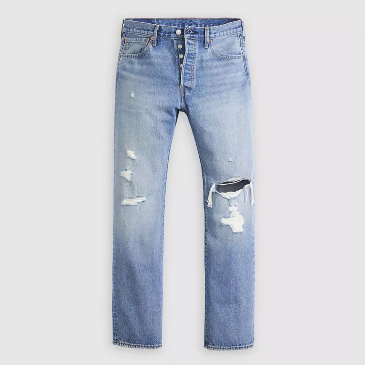 Levis Strauss & Co - 501 ORIGINAL STRAIGHT LEG Men’s-BLUE DISTRESSED
