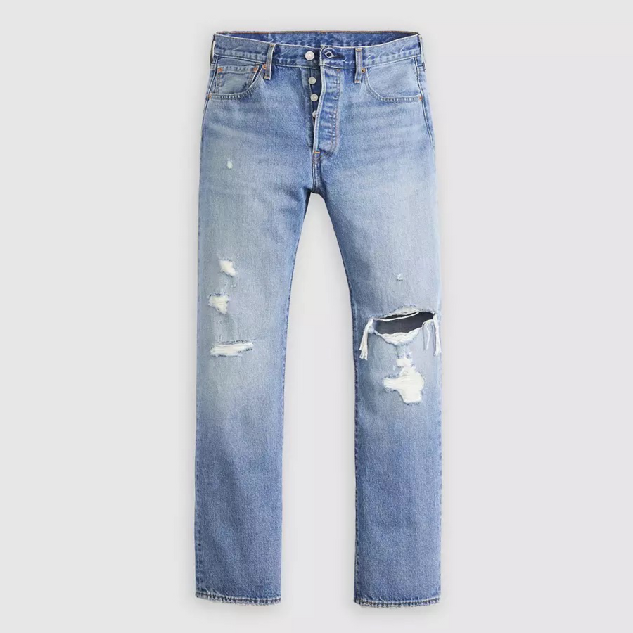 Levis Strauss & Co - 501 ORIGINAL STRAIGHT LEG Men’s-BLUE DISTRESSED