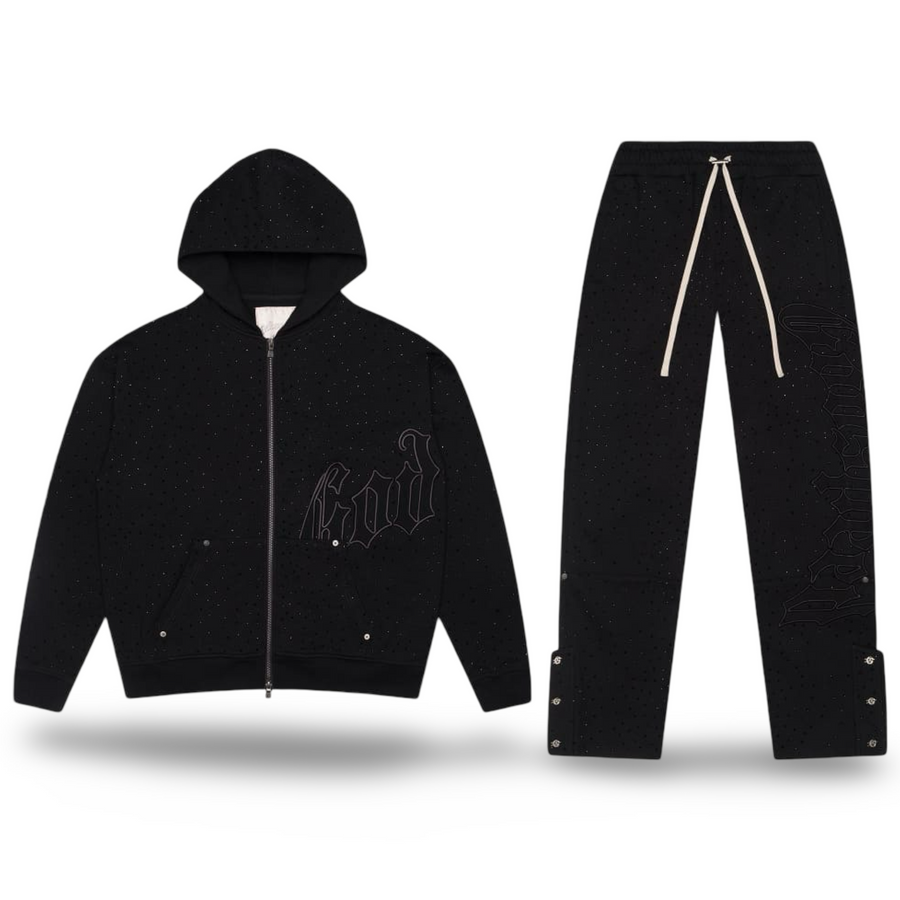 GODSPEED OG VVS sweatsuit V2- BLACK/BLACK