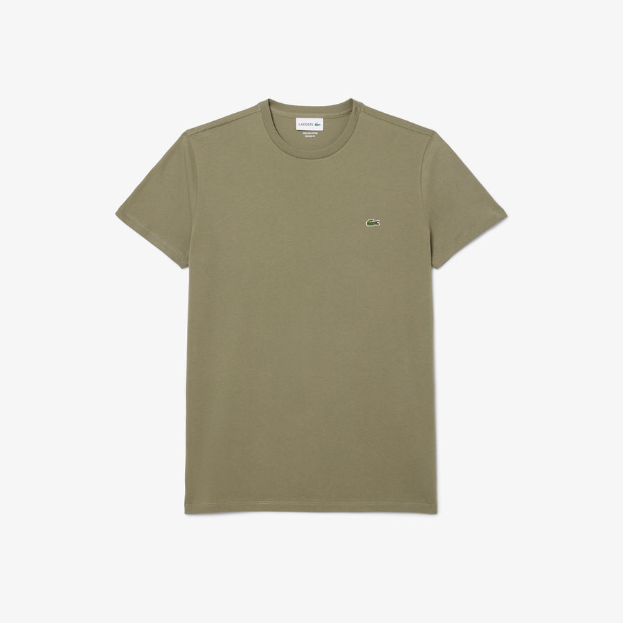 LACOSTE Regular fit CREW NECK T-SHIRT Men’s -KHAKI GREEN-BMY