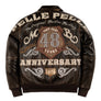 PELLE PELLE UNRIVALED ANNIVERSARY  1978 LEATHER JACKET Men’s -BROWN ABRASION /BROWN /GOLD /IVORY