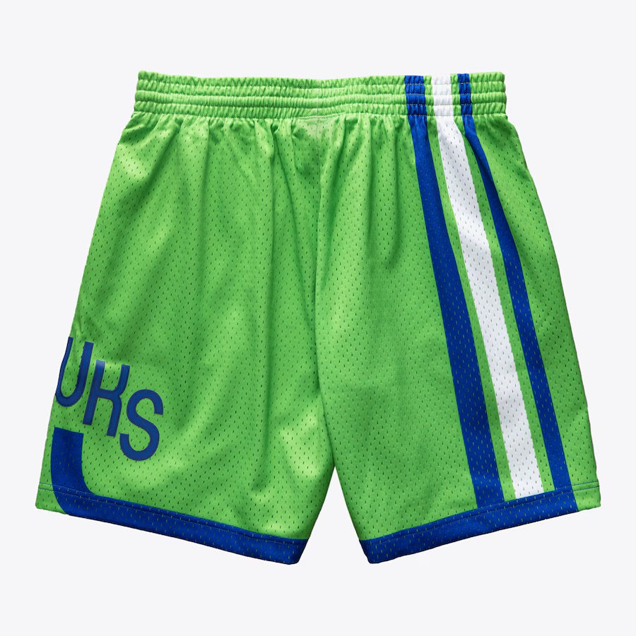 MITCHELL & NESS - NBA SWINGMAN - SHORTS - HAWKS - 70 - MENS -GREEN ROYAL