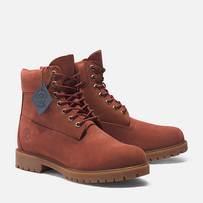 Timberland HERITAGE LACE UP PREMIUM 6 IN WATERPROOF BOOT Men's -DARK R