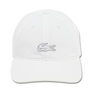 LACOSTE CROCODILE BADGE COTTON TWILL CAP-WHITE-001