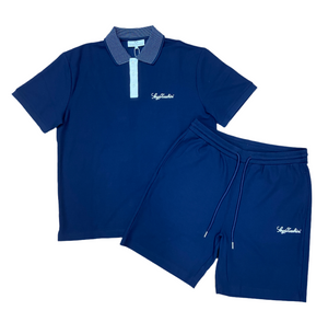 SERGIO TACCHINI SUVENIRI  POLO SHORT SET- Men’s -MARITIME BLUE