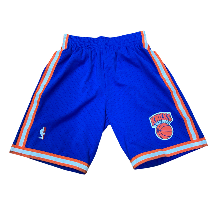 MITCHELL & NESS - NBA SWINGMAN ROAD -SHORTS - KNICKS 91-92 -  MENS -ROYAL/ORANGE