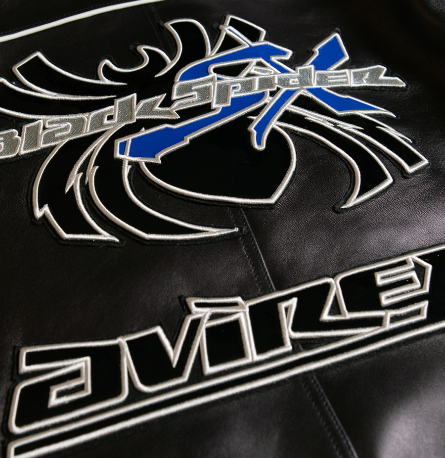 AVIREX SPIDER RACER LEATHER JACKET Men’s -BLACK