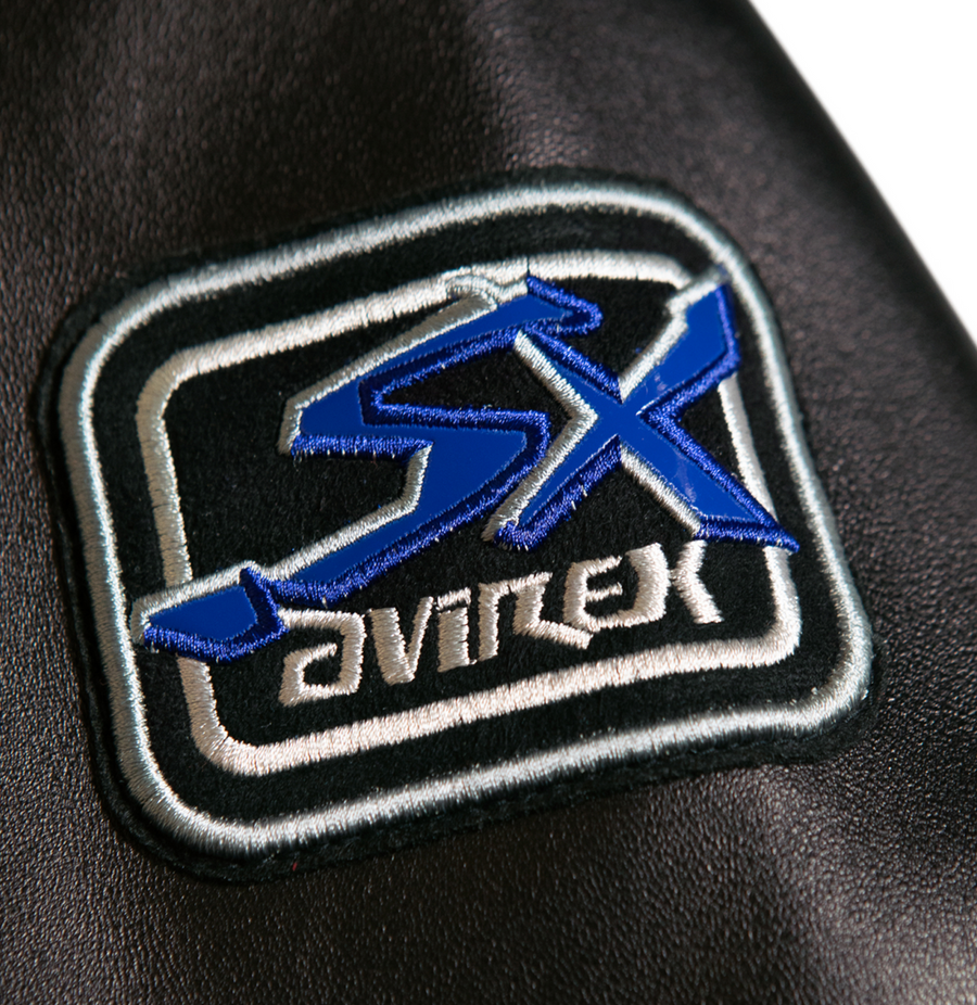 AVIREX SPIDER RACER LEATHER JACKET Men’s -BLACK