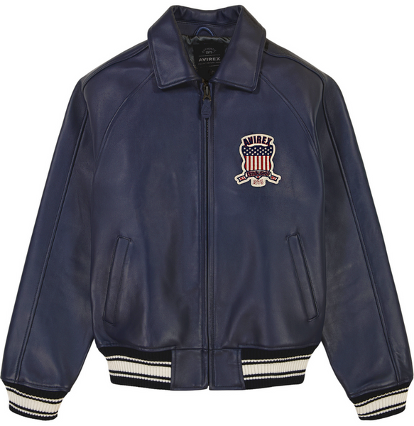 ジャケット・アウター avirex flight jacket type n-2b navy AVIREX ICON LEATHER JACKET Men's -NAVY BLUE – Moesports