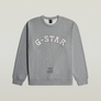 G-Star RAW  APPLIQUÉ R SWEATER / Men’ -MEDIUM GREY HEATHER