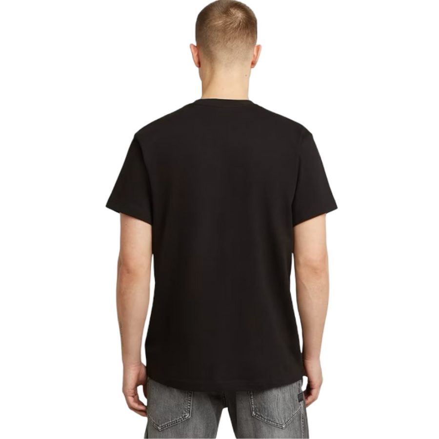 G-Star RAW FELT LOGO  TEE Men’s-DK BLACK
