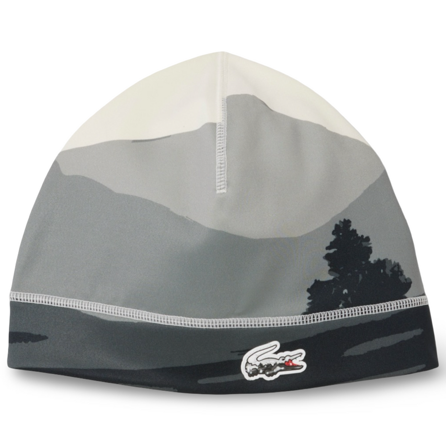 LACOSTE LANDSCAPE PRINT FLEECE BEANIE