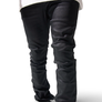 SERENED CAVIAR WAX STACKED JEANS Men’s -BLACK - Moesports