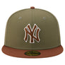 NEW ERA 5950 CUSTOM FITTED- 2T COLOR PACK NEW YORK YANKEE/ GREEN /BROWN