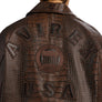 AVIREX LIMITED EDITION CROC ICON LEATHER JACKET Men’s ESPRESSO  BROWN