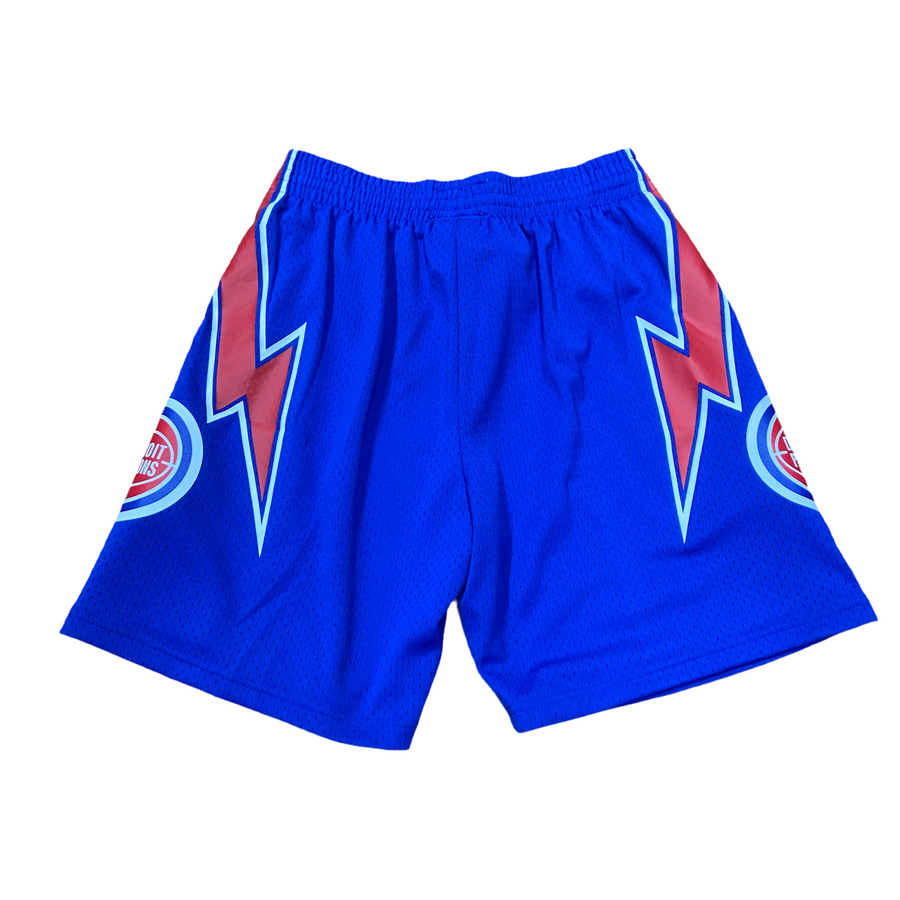 MITCHELL & NESS - NBA ROAD  SWINGMAN -SHORTS - PISTON  - 78-79 MENS -ROYAL / PISTON