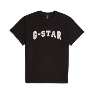 G-Star RAW FELT LOGO  TEE Men’s-DK BLACK